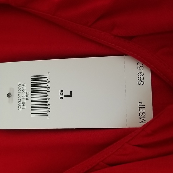 Ralph Lauren red sleeveless blouse size Large new with tags - Picture 4 of 6